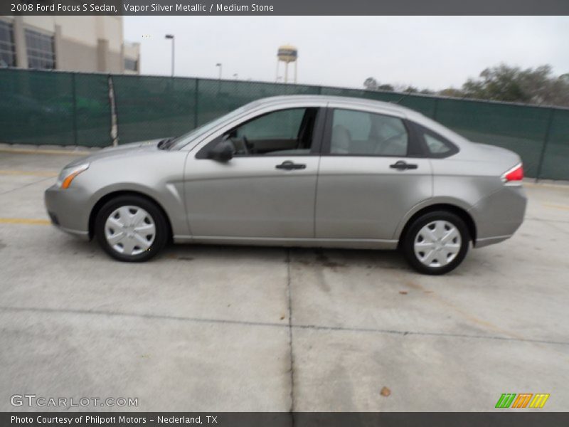 Vapor Silver Metallic / Medium Stone 2008 Ford Focus S Sedan