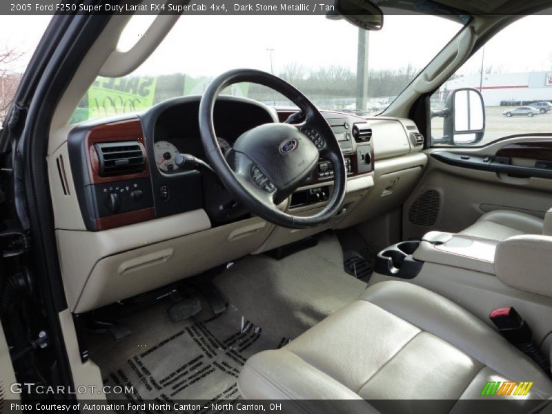Dark Stone Metallic / Tan 2005 Ford F250 Super Duty Lariat FX4 SuperCab 4x4
