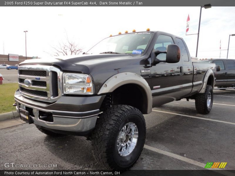 Dark Stone Metallic / Tan 2005 Ford F250 Super Duty Lariat FX4 SuperCab 4x4