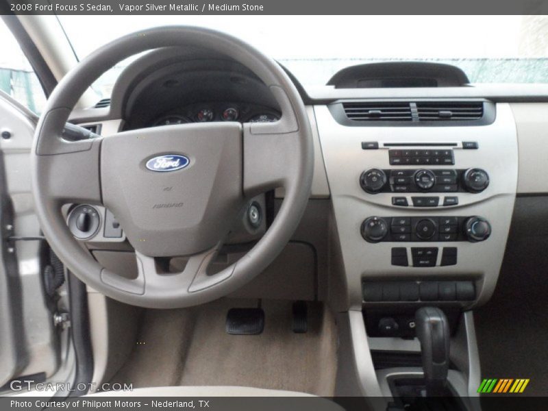 Vapor Silver Metallic / Medium Stone 2008 Ford Focus S Sedan