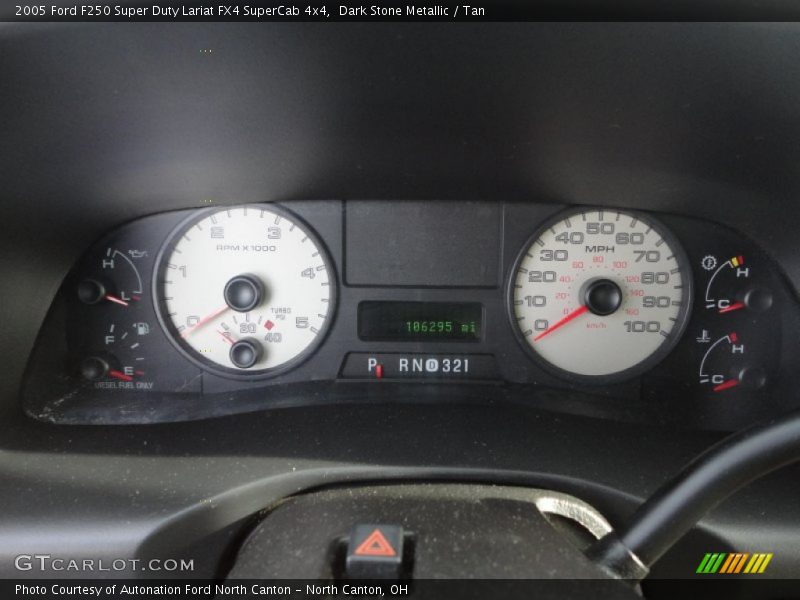 Dark Stone Metallic / Tan 2005 Ford F250 Super Duty Lariat FX4 SuperCab 4x4