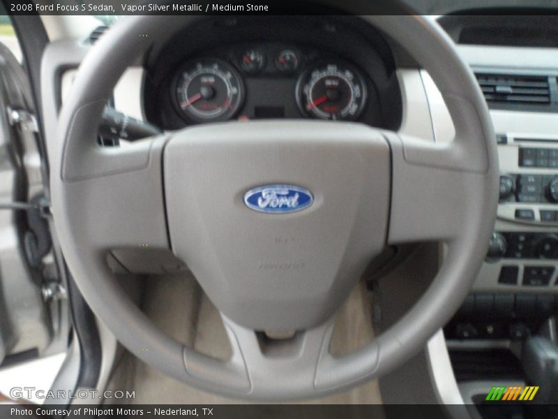 Vapor Silver Metallic / Medium Stone 2008 Ford Focus S Sedan