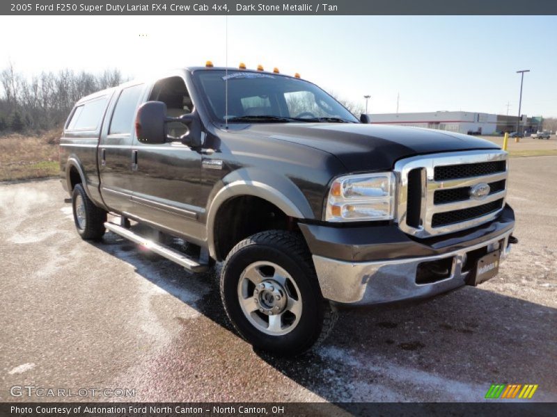 Dark Stone Metallic / Tan 2005 Ford F250 Super Duty Lariat FX4 Crew Cab 4x4