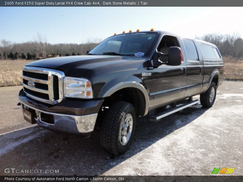 Dark Stone Metallic / Tan 2005 Ford F250 Super Duty Lariat FX4 Crew Cab 4x4
