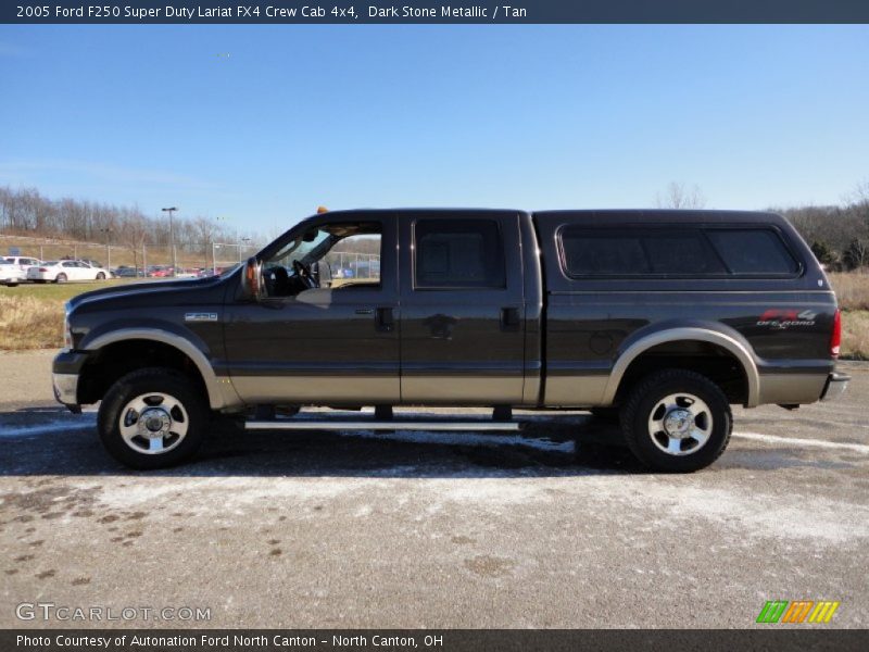 Dark Stone Metallic / Tan 2005 Ford F250 Super Duty Lariat FX4 Crew Cab 4x4