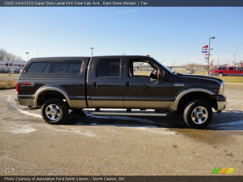 Dark Stone Metallic / Tan 2005 Ford F250 Super Duty Lariat FX4 Crew Cab 4x4