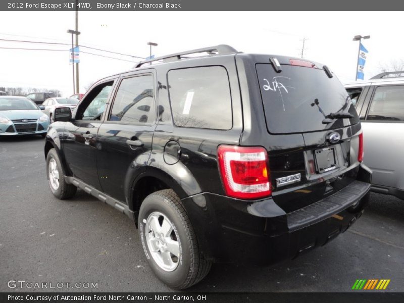 Ebony Black / Charcoal Black 2012 Ford Escape XLT 4WD