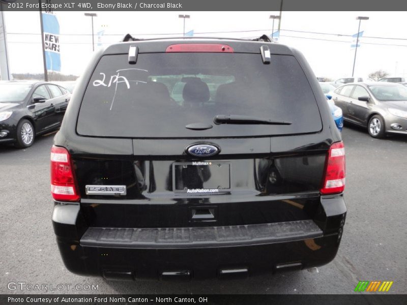 Ebony Black / Charcoal Black 2012 Ford Escape XLT 4WD