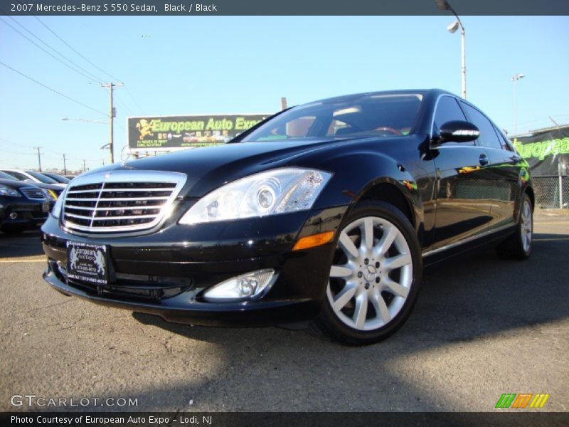 Black / Black 2007 Mercedes-Benz S 550 Sedan