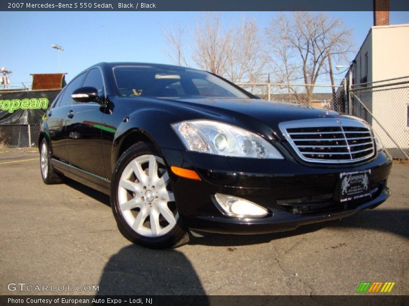 Black / Black 2007 Mercedes-Benz S 550 Sedan