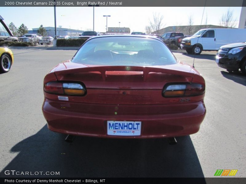 Bright Rally Red / Neutral 2000 Chevrolet Camaro Z28 SS Coupe