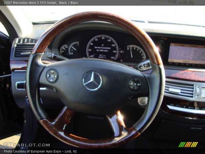 Black / Black 2007 Mercedes-Benz S 550 Sedan