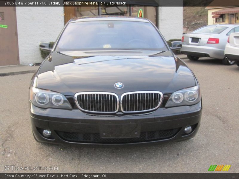 Black Sapphire Metallic / Black/Black 2006 BMW 7 Series 760i Sedan