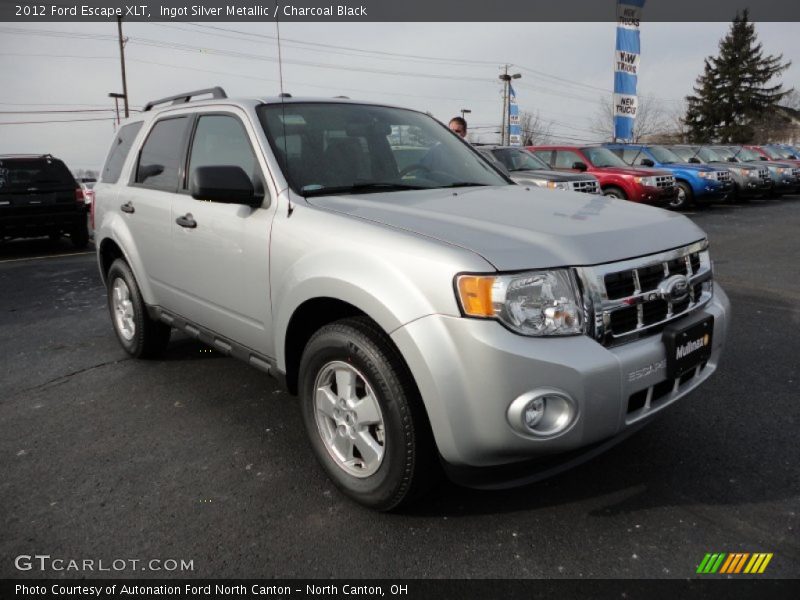 Ingot Silver Metallic / Charcoal Black 2012 Ford Escape XLT