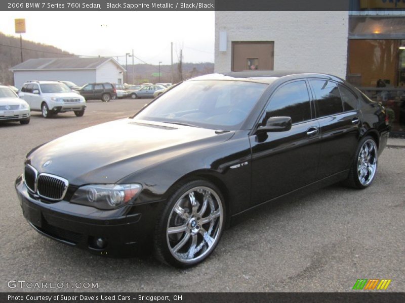 Black Sapphire Metallic / Black/Black 2006 BMW 7 Series 760i Sedan