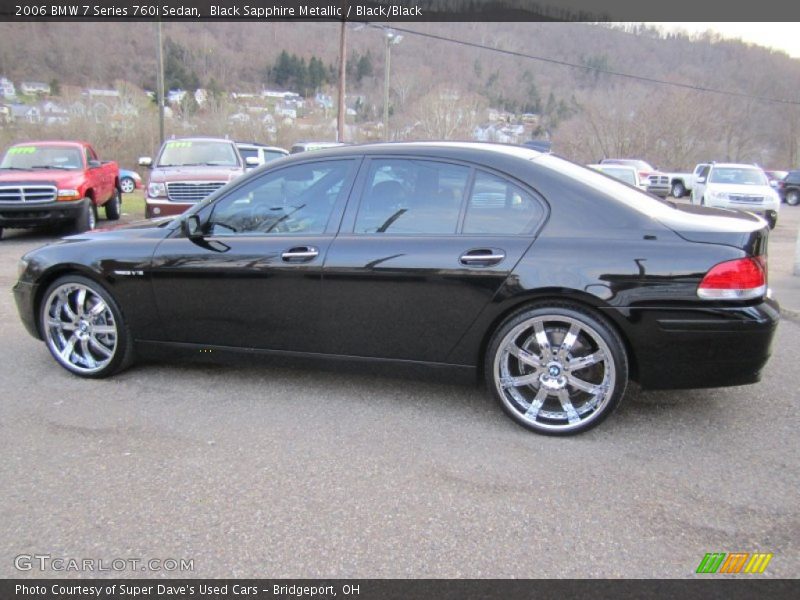 Black Sapphire Metallic / Black/Black 2006 BMW 7 Series 760i Sedan