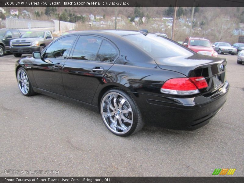 Black Sapphire Metallic / Black/Black 2006 BMW 7 Series 760i Sedan