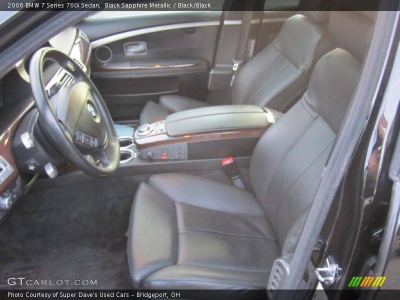 Black Sapphire Metallic / Black/Black 2006 BMW 7 Series 760i Sedan