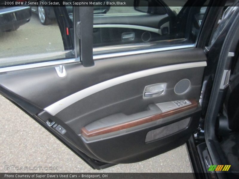 Black Sapphire Metallic / Black/Black 2006 BMW 7 Series 760i Sedan