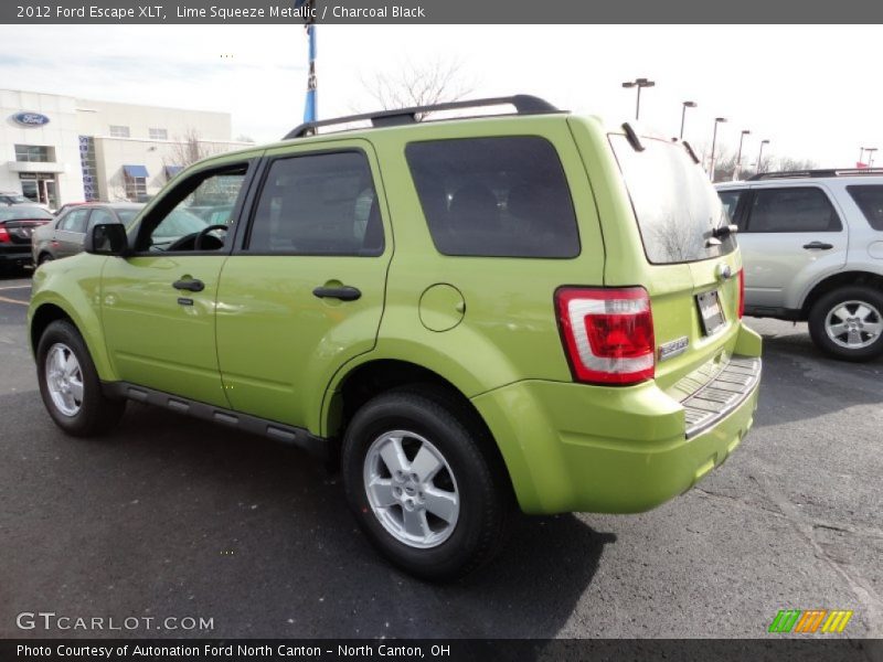 Lime Squeeze Metallic / Charcoal Black 2012 Ford Escape XLT