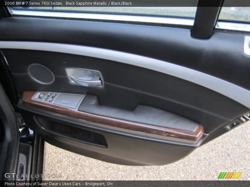 Black Sapphire Metallic / Black/Black 2006 BMW 7 Series 760i Sedan