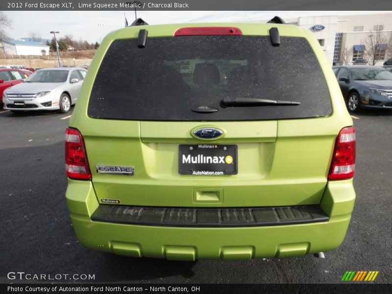 Lime Squeeze Metallic / Charcoal Black 2012 Ford Escape XLT