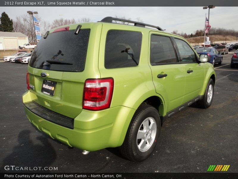 Lime Squeeze Metallic / Charcoal Black 2012 Ford Escape XLT