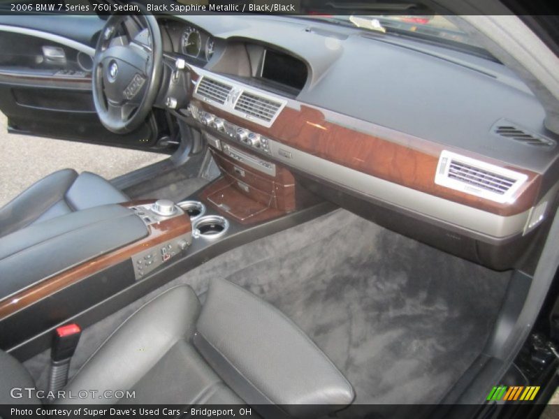 Black Sapphire Metallic / Black/Black 2006 BMW 7 Series 760i Sedan