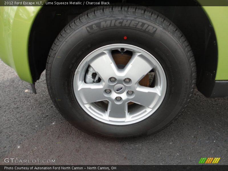Lime Squeeze Metallic / Charcoal Black 2012 Ford Escape XLT