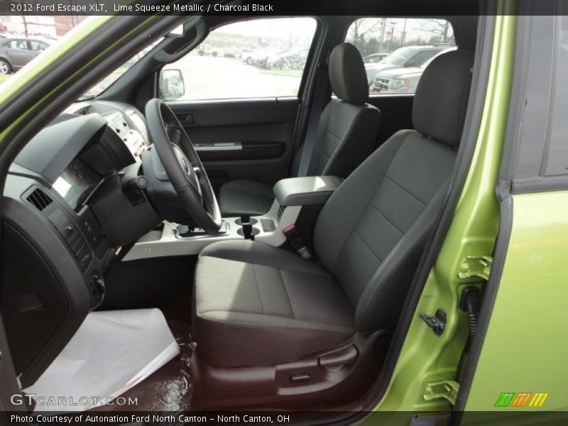 Lime Squeeze Metallic / Charcoal Black 2012 Ford Escape XLT