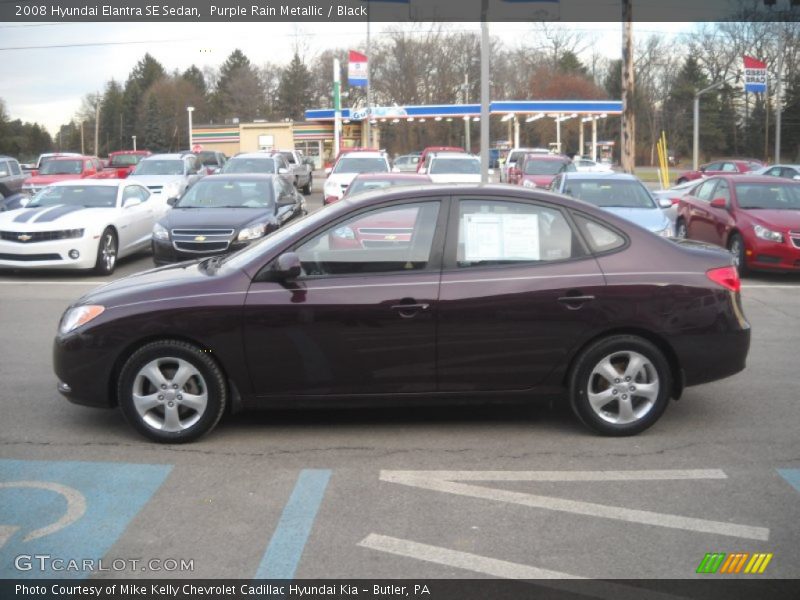 Purple Rain Metallic / Black 2008 Hyundai Elantra SE Sedan