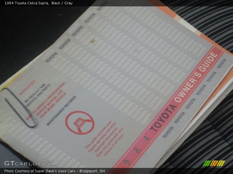 Books/Manuals of 1984 Celica Supra