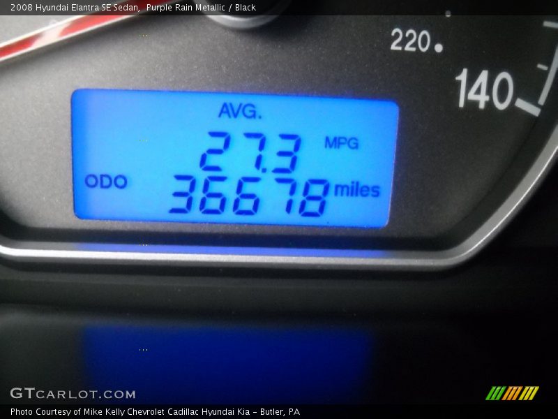 Purple Rain Metallic / Black 2008 Hyundai Elantra SE Sedan