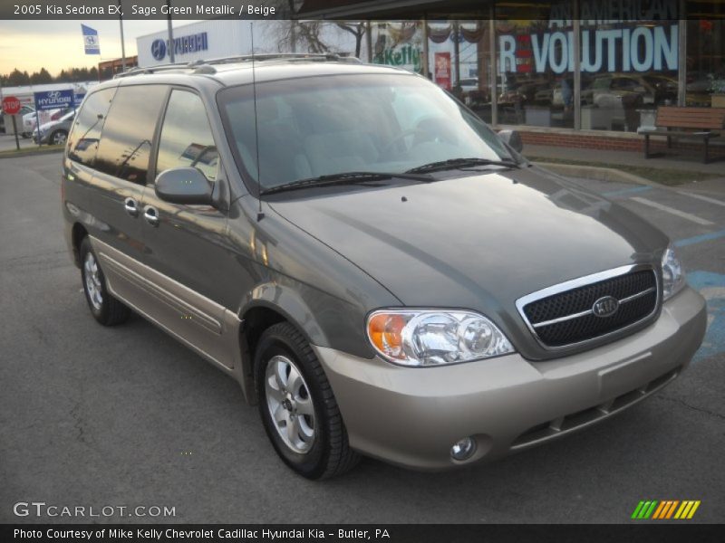 Sage Green Metallic / Beige 2005 Kia Sedona EX