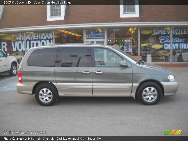 Sage Green Metallic / Beige 2005 Kia Sedona EX