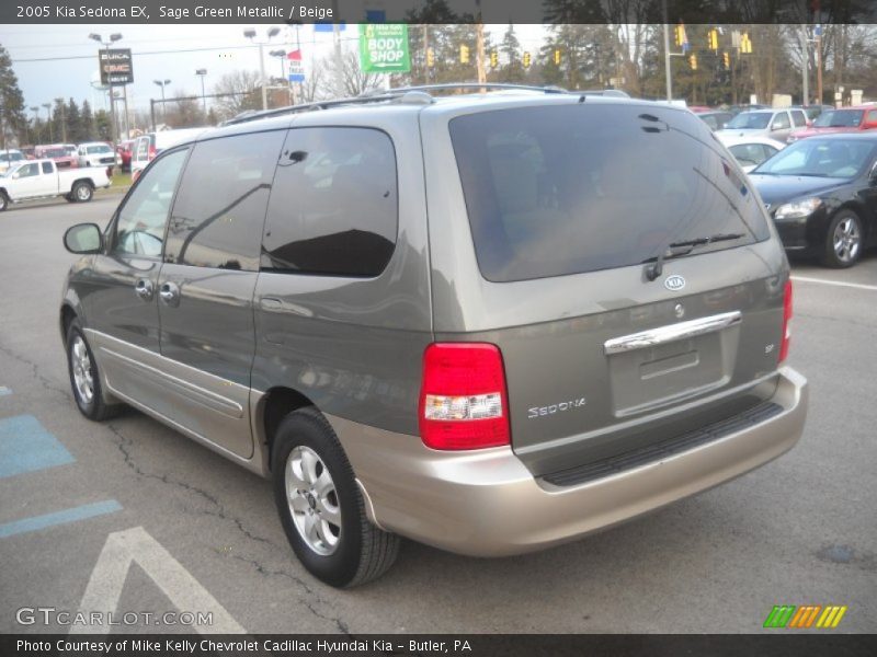 Sage Green Metallic / Beige 2005 Kia Sedona EX