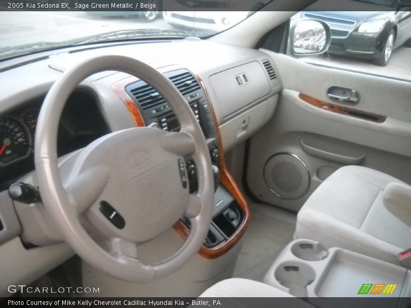 Sage Green Metallic / Beige 2005 Kia Sedona EX