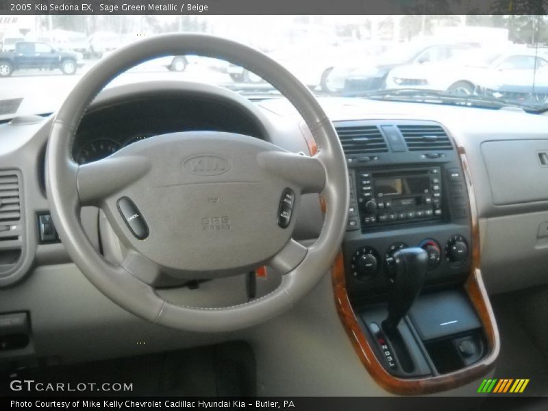 Sage Green Metallic / Beige 2005 Kia Sedona EX