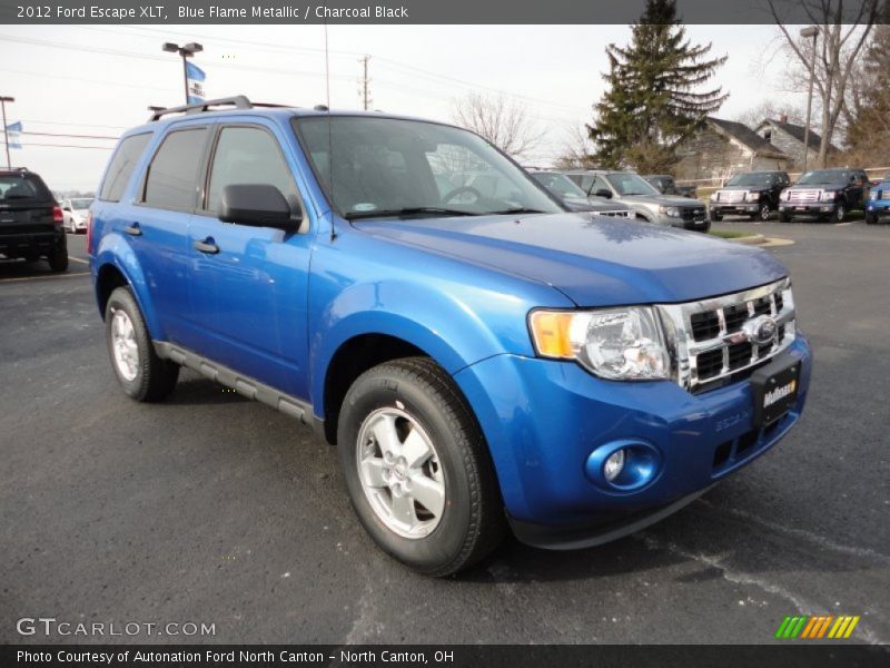 Blue Flame Metallic / Charcoal Black 2012 Ford Escape XLT