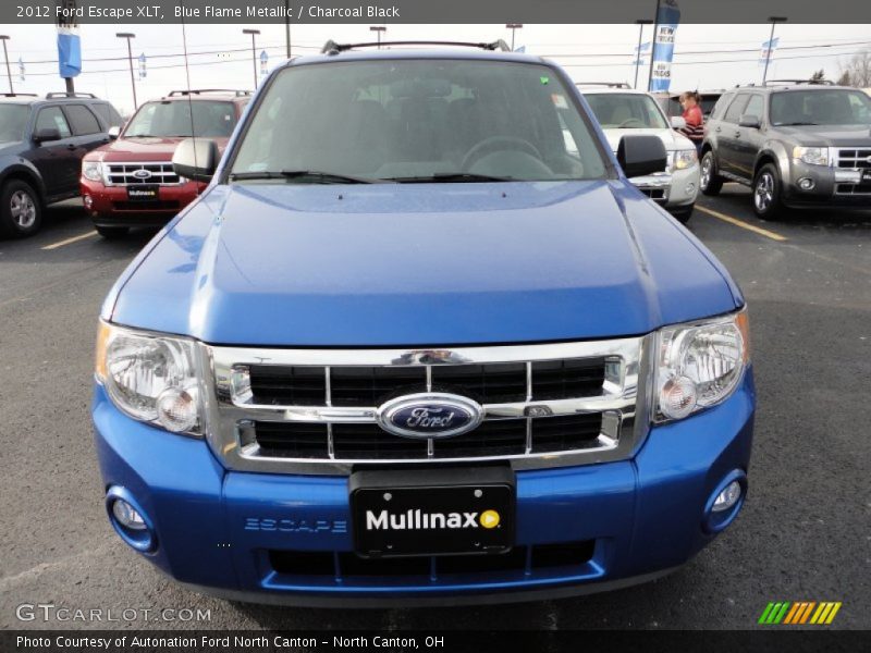 Blue Flame Metallic / Charcoal Black 2012 Ford Escape XLT