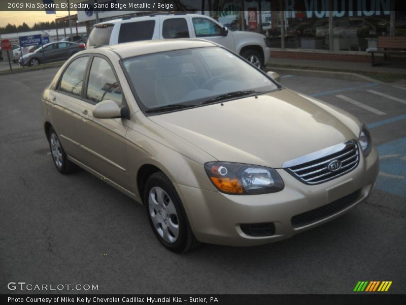 Sand Beige Metallic / Beige 2009 Kia Spectra EX Sedan