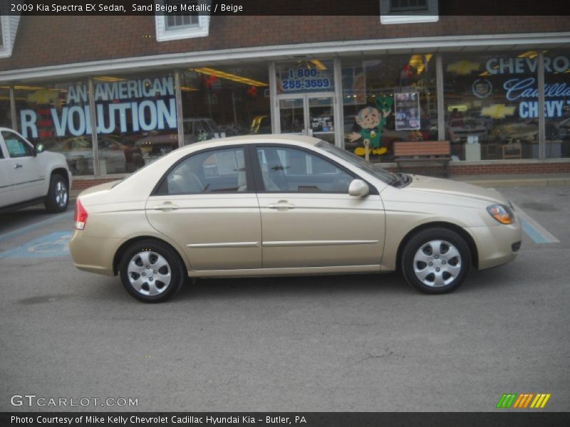 Sand Beige Metallic / Beige 2009 Kia Spectra EX Sedan