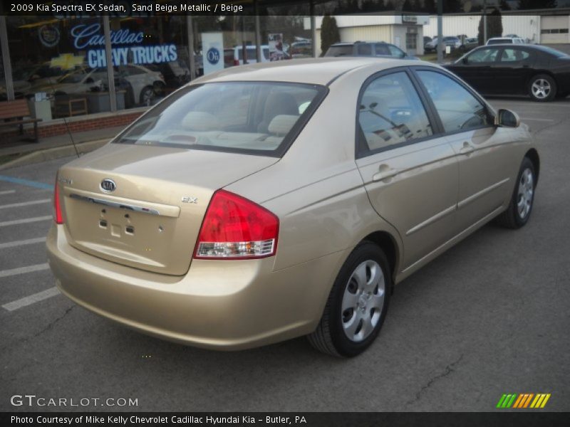 Sand Beige Metallic / Beige 2009 Kia Spectra EX Sedan