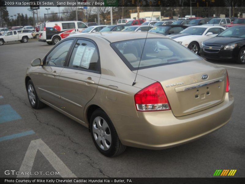 Sand Beige Metallic / Beige 2009 Kia Spectra EX Sedan