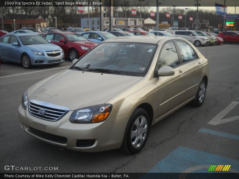 Sand Beige Metallic / Beige 2009 Kia Spectra EX Sedan