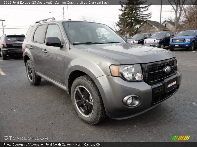 Sterling Gray Metallic / Charcoal Black 2012 Ford Escape XLT Sport AWD