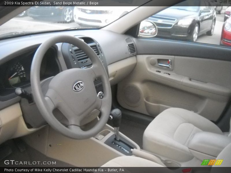 Sand Beige Metallic / Beige 2009 Kia Spectra EX Sedan