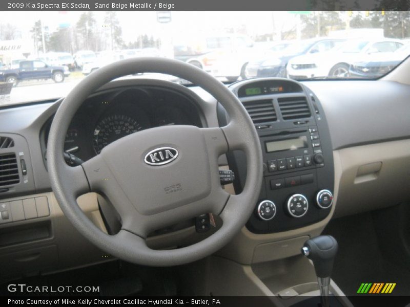 Sand Beige Metallic / Beige 2009 Kia Spectra EX Sedan