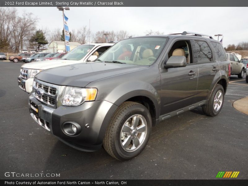 Sterling Gray Metallic / Charcoal Black 2012 Ford Escape Limited