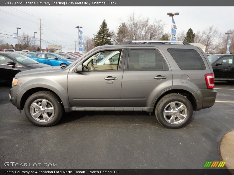 Sterling Gray Metallic / Charcoal Black 2012 Ford Escape Limited